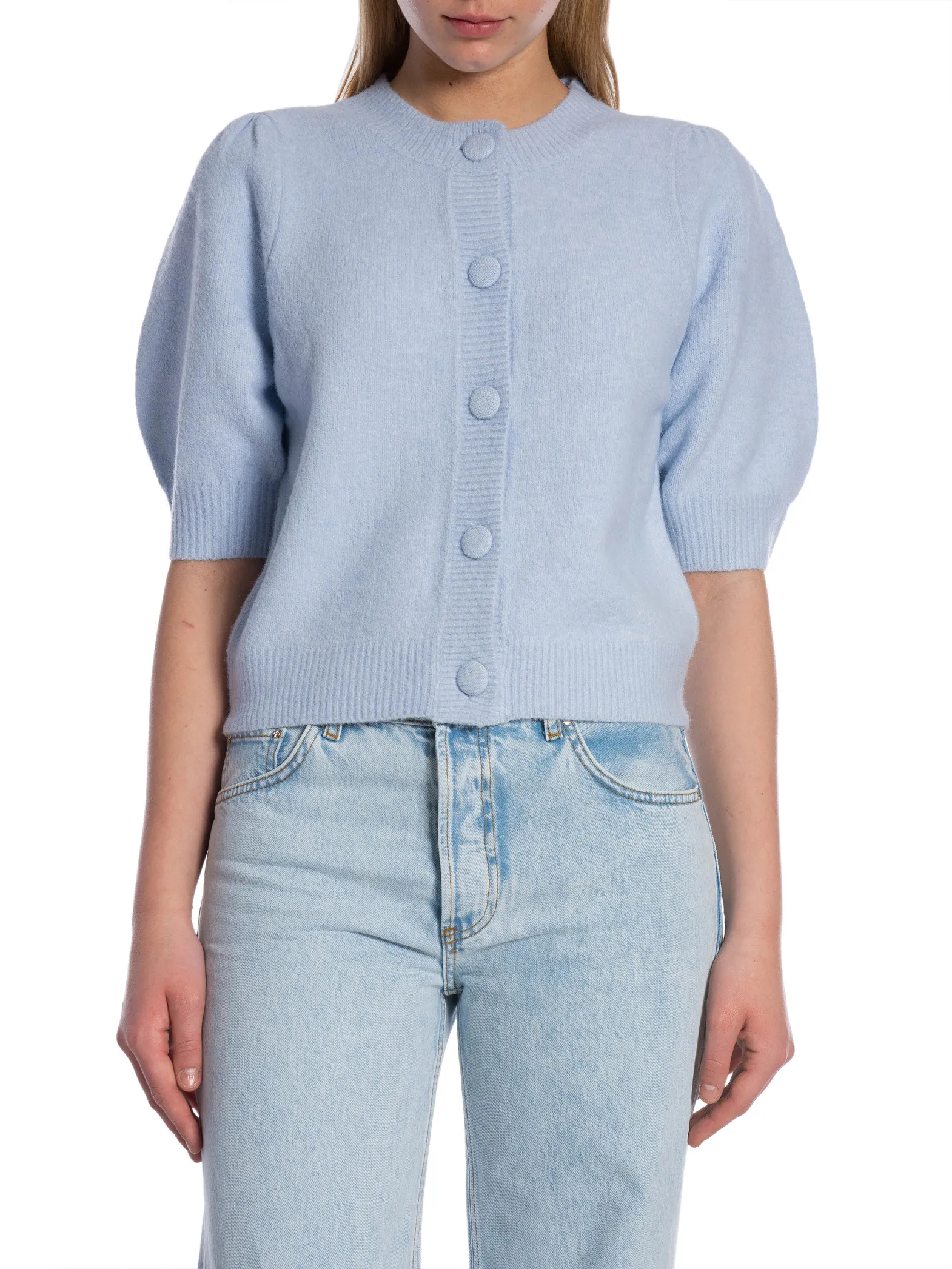 NEO NOIR TOP TRUDY KNIT LIGHT BLUE