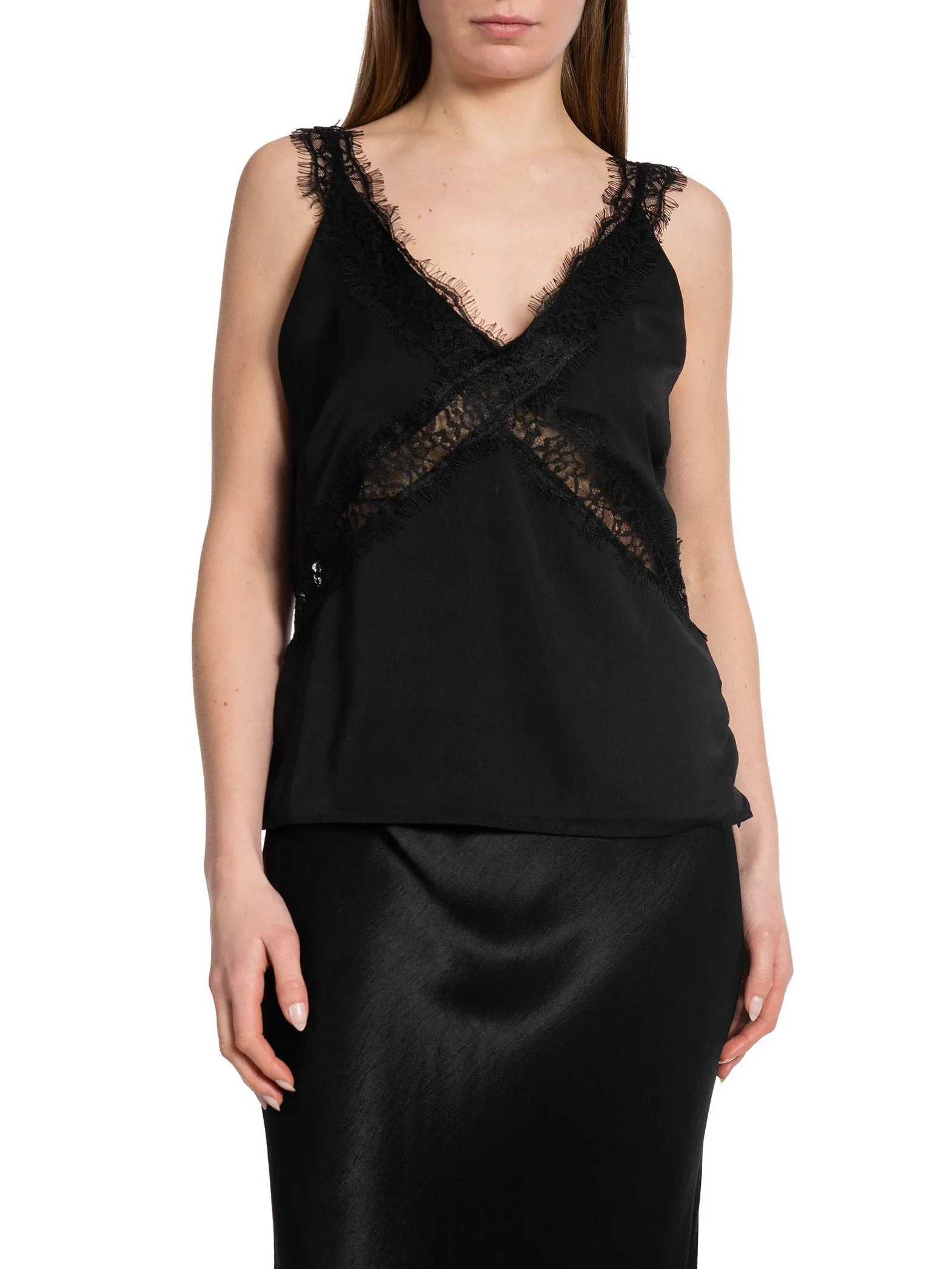 NEO NOIR TOP VIXEN LACE BLACK