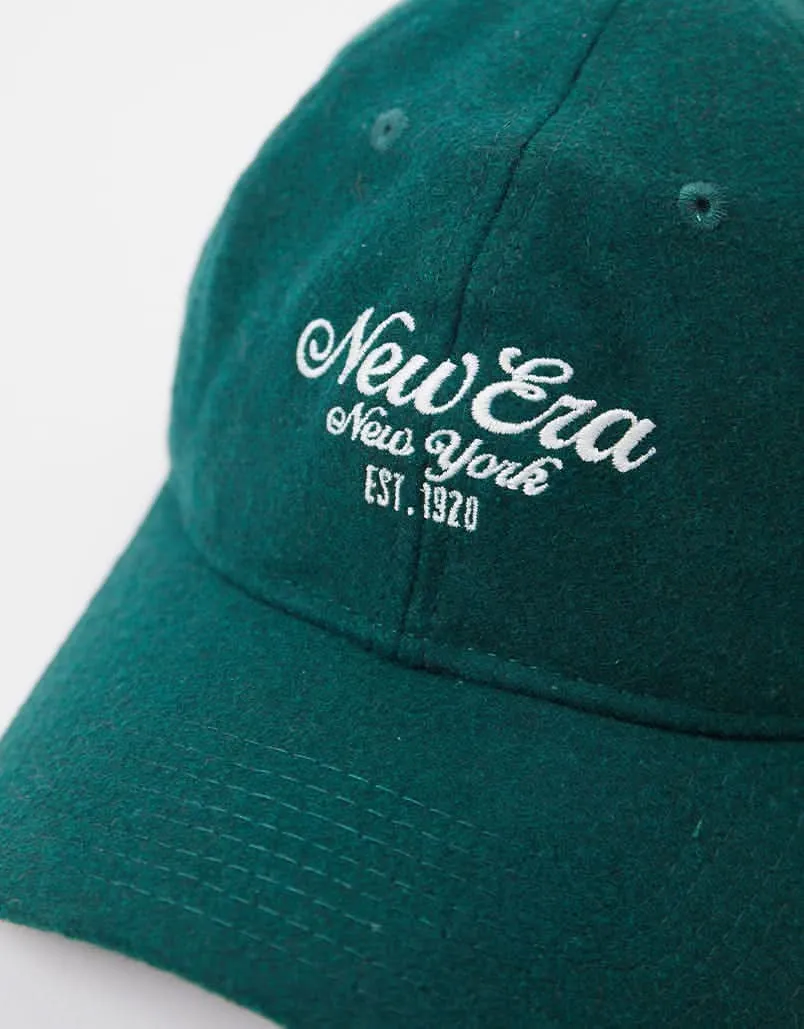 New Era  9Twenty Melton Cap - Dark Green/White