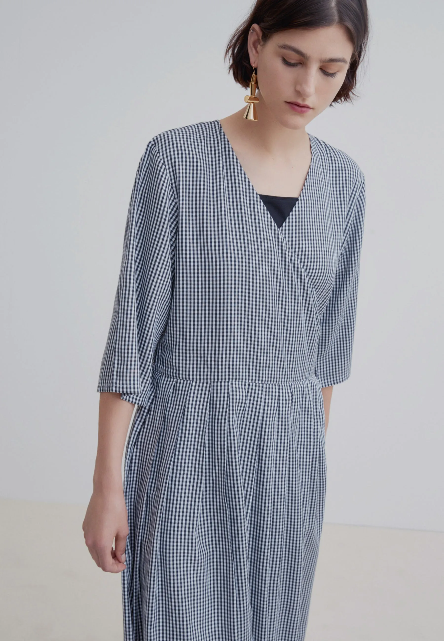 Nico Wrap Dress - gingham