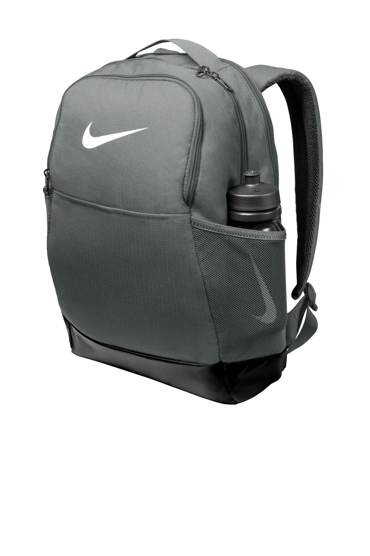 Nike Brasilia Medium Branded Backpacks, Flint Grey