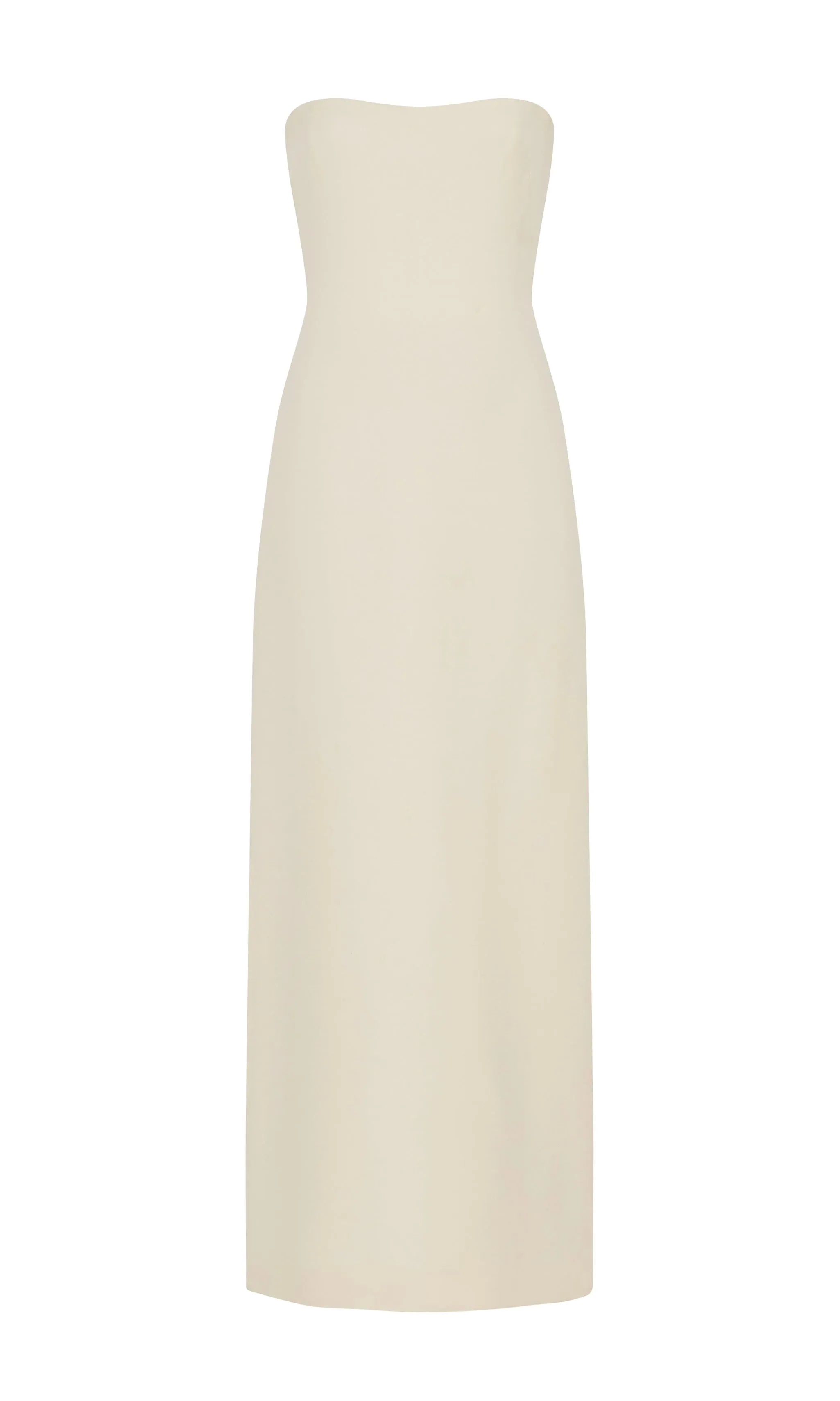 Opus Dress in Ivory Wool Silk Cady