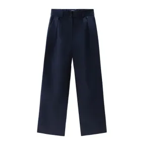 PANTALONE IN POPELINE DI PURO COTONE Donna Melton Blue