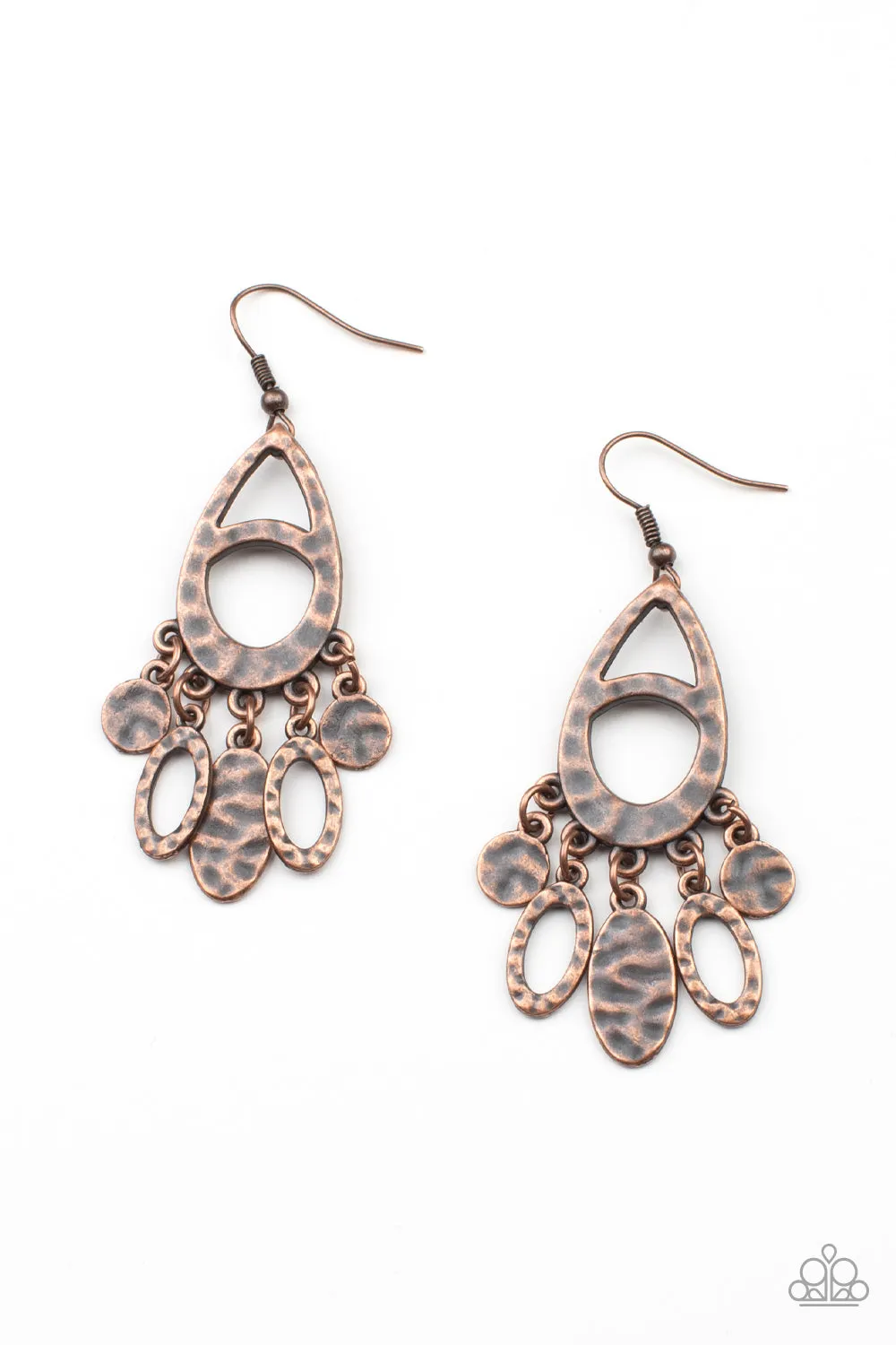 Paparazzi PLAINS Jane - Copper Earrings