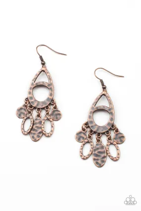 Paparazzi PLAINS Jane - Copper Earrings