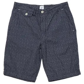 Post Overalls Menpolini ShortsIndigo Atom Calico Print