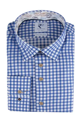 R2 Amsterdam Check Shirt Blue