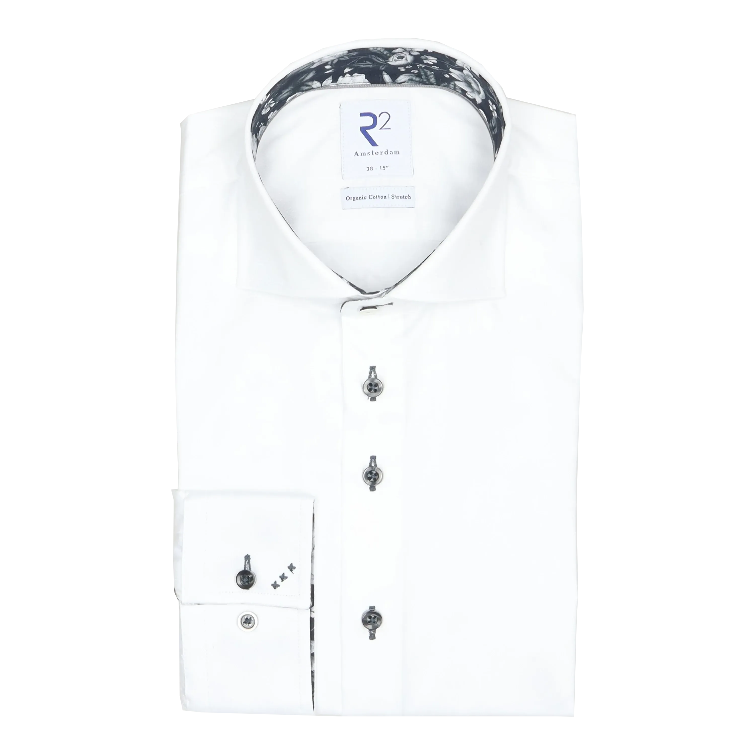 R2 Amsterdam Formal Shirt With Floral Trim