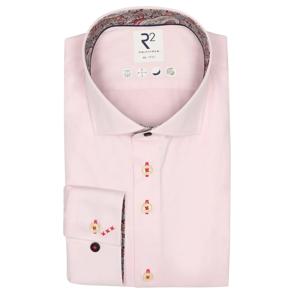 R2 Amsterdam Formal Shirt With Paisley Trim