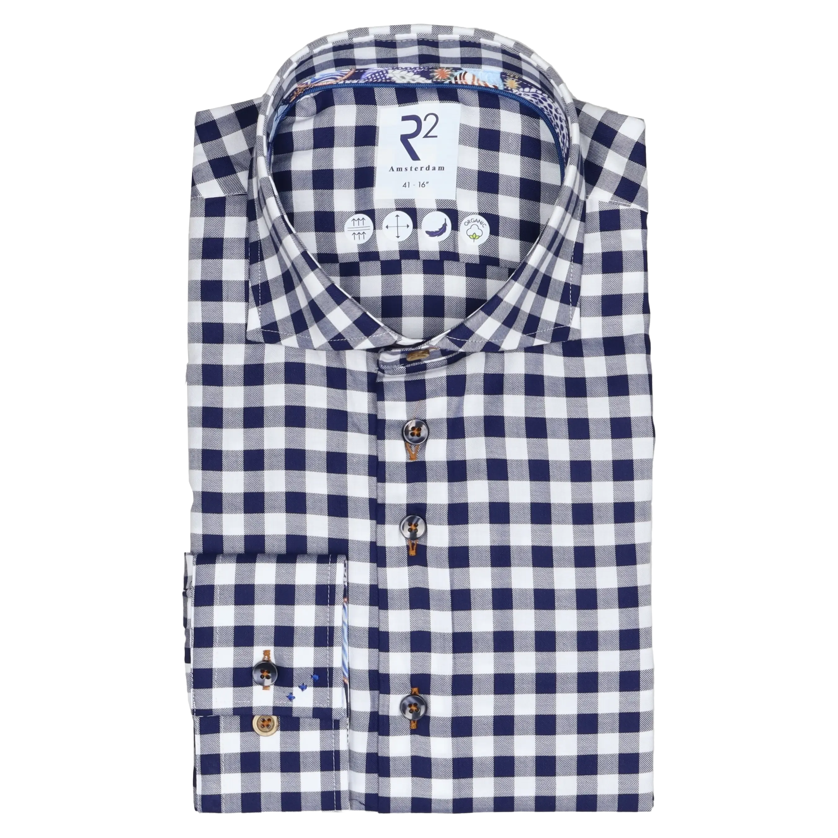 R2 Amsterdam Large Gingham Long Sleeve Shirt