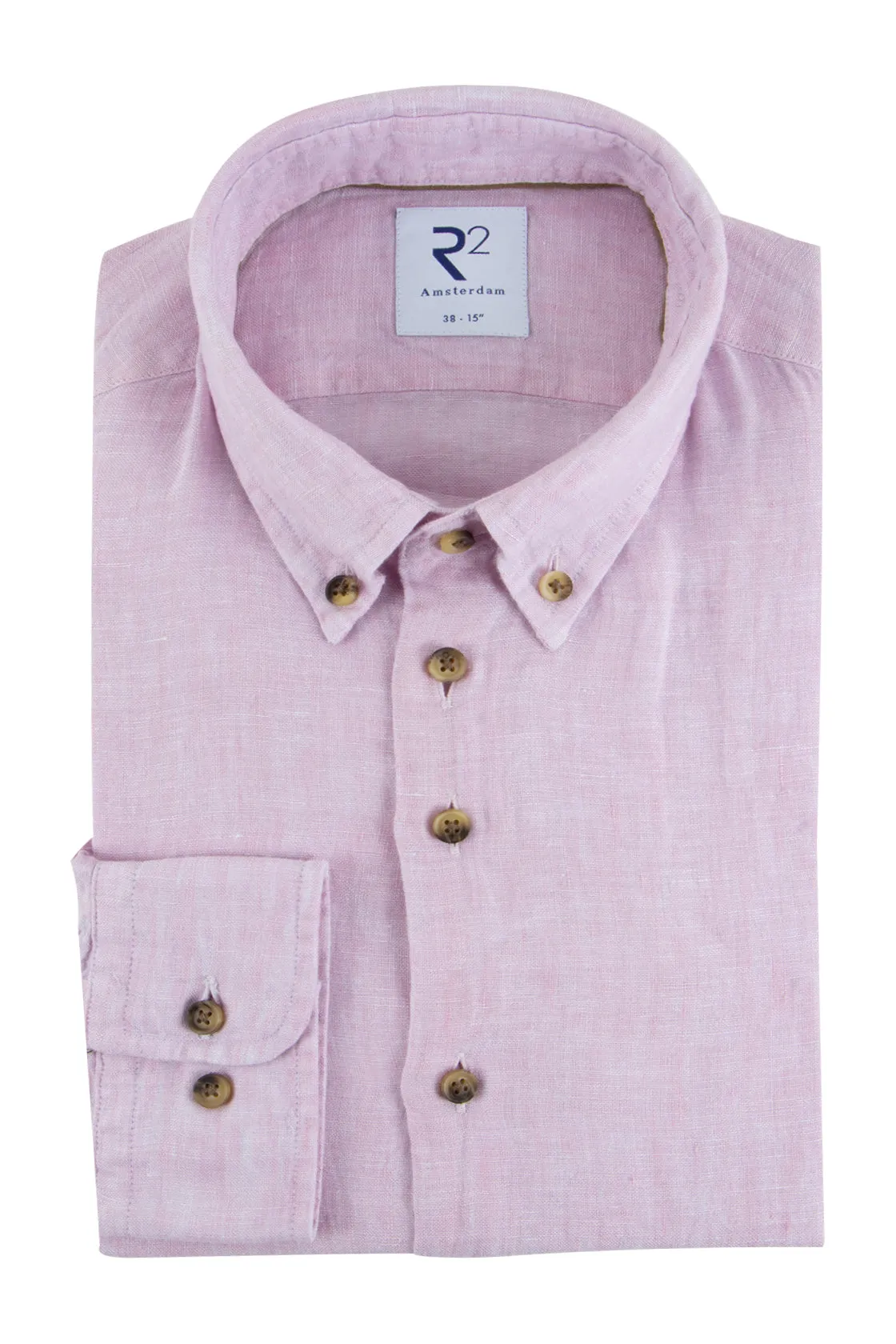 R2 Amsterdam Linen Fit Shirt Pink