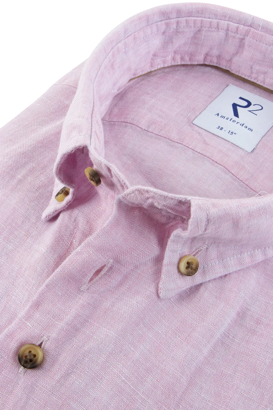 R2 Amsterdam Linen Fit Shirt Pink