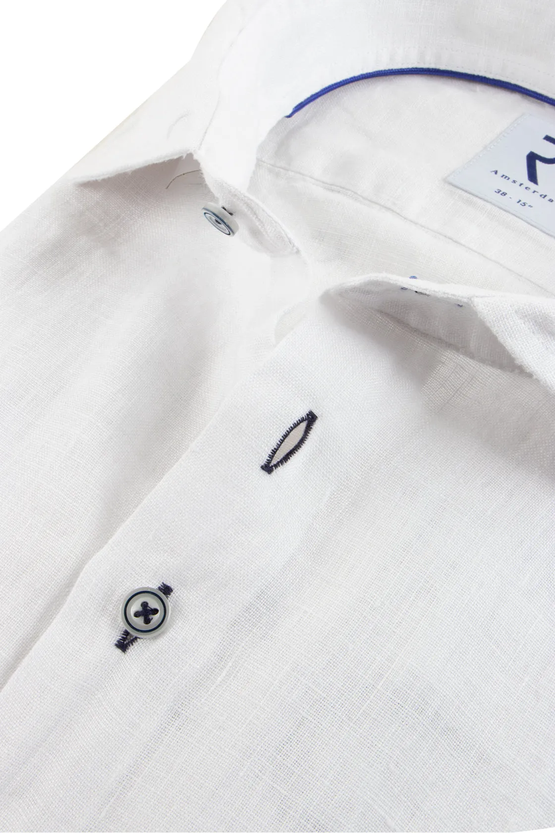 R2 Amsterdam Linen Fit Shirt White