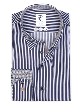 R2 Amsterdam LS Shirt Stripe Navy