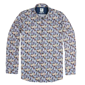 R2 Amsterdam Paisley Print Long Sleeve Shirt