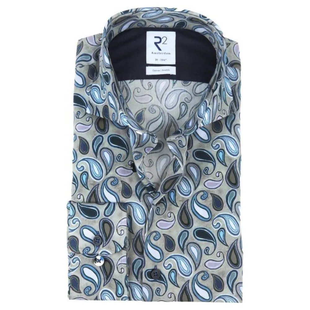 R2 AMSTERDAM PAISLEY PRINT SHIRT | Menswear Online