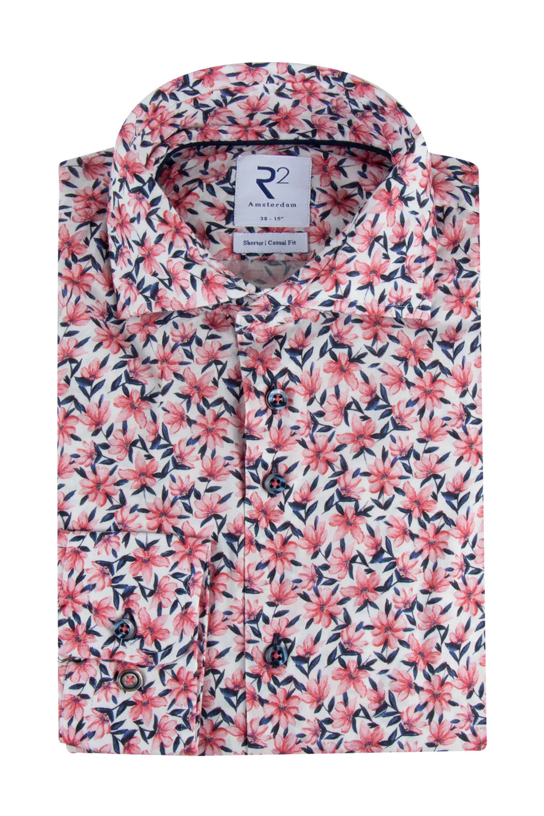 R2 Amsterdam Pattern Shirt Pink