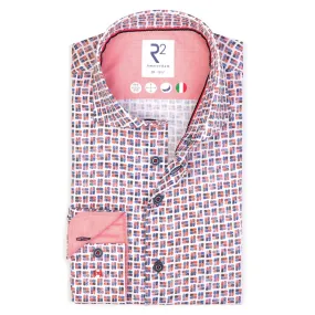 R2 Amsterdam Poplin Print LS Shirt Multi