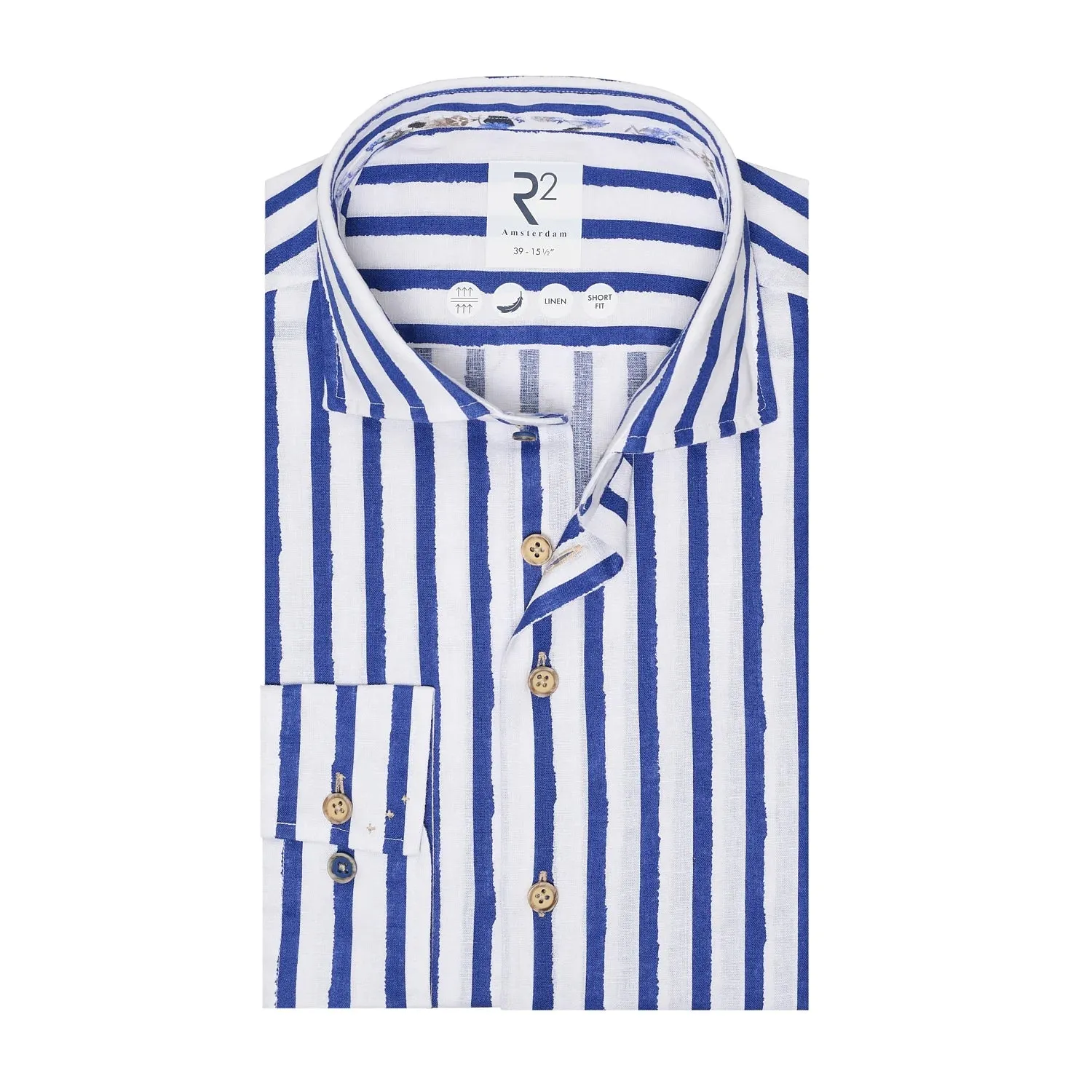 R2 Amsterdam Stripe Shirt Blue