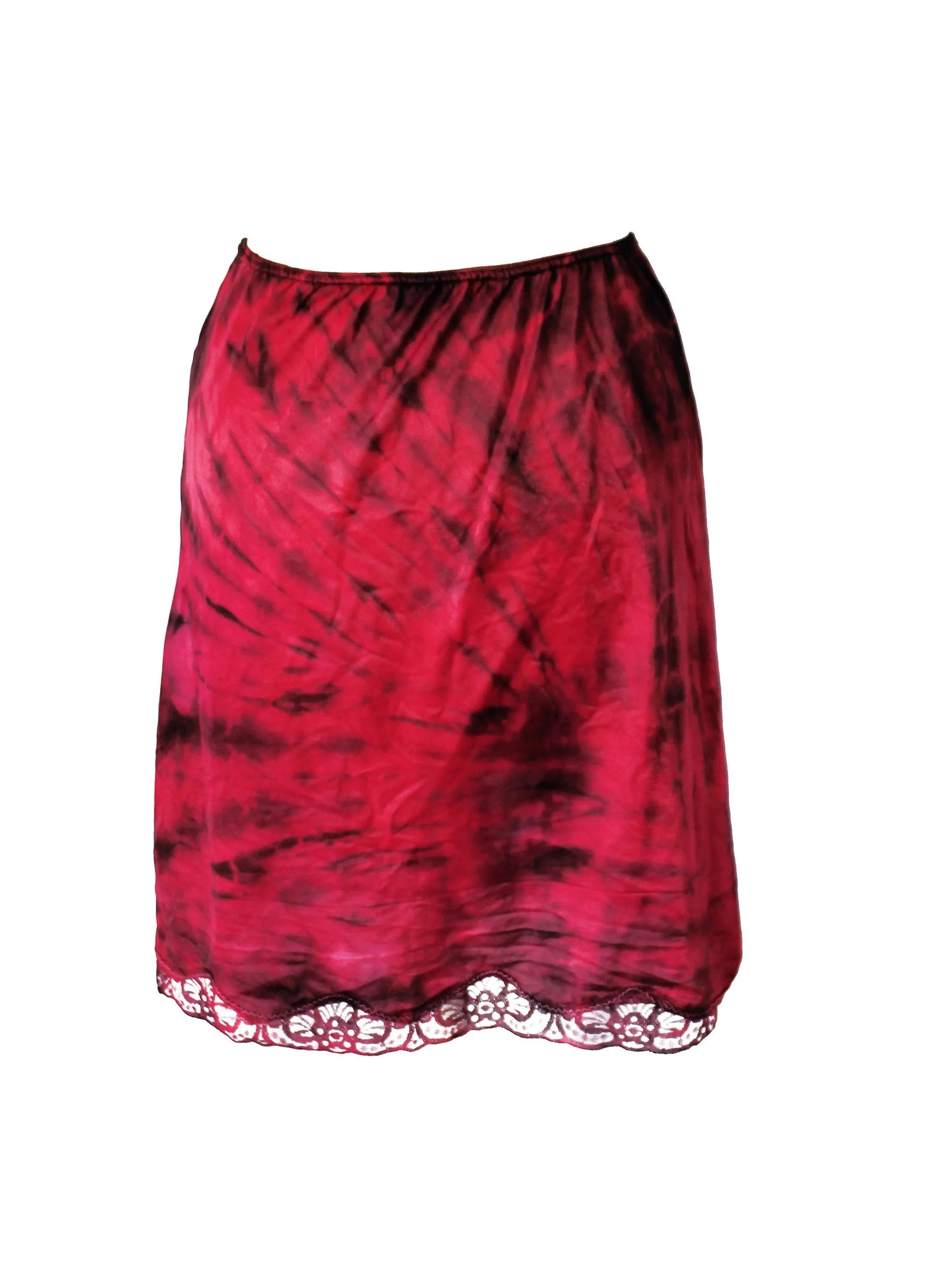 red & black zebra tie dye soft grunge slip skirt