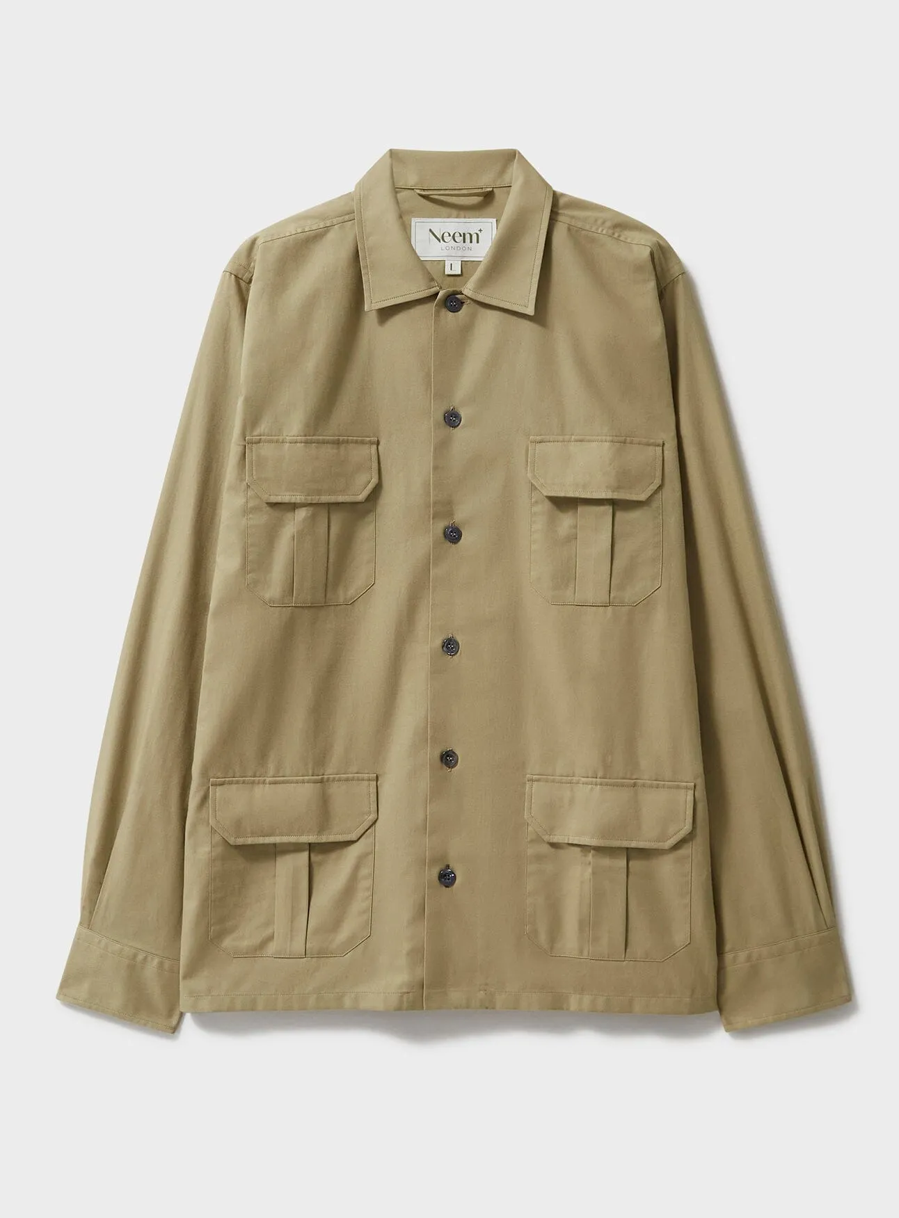 Regenerative Cotton Twill Khaki OverShirt