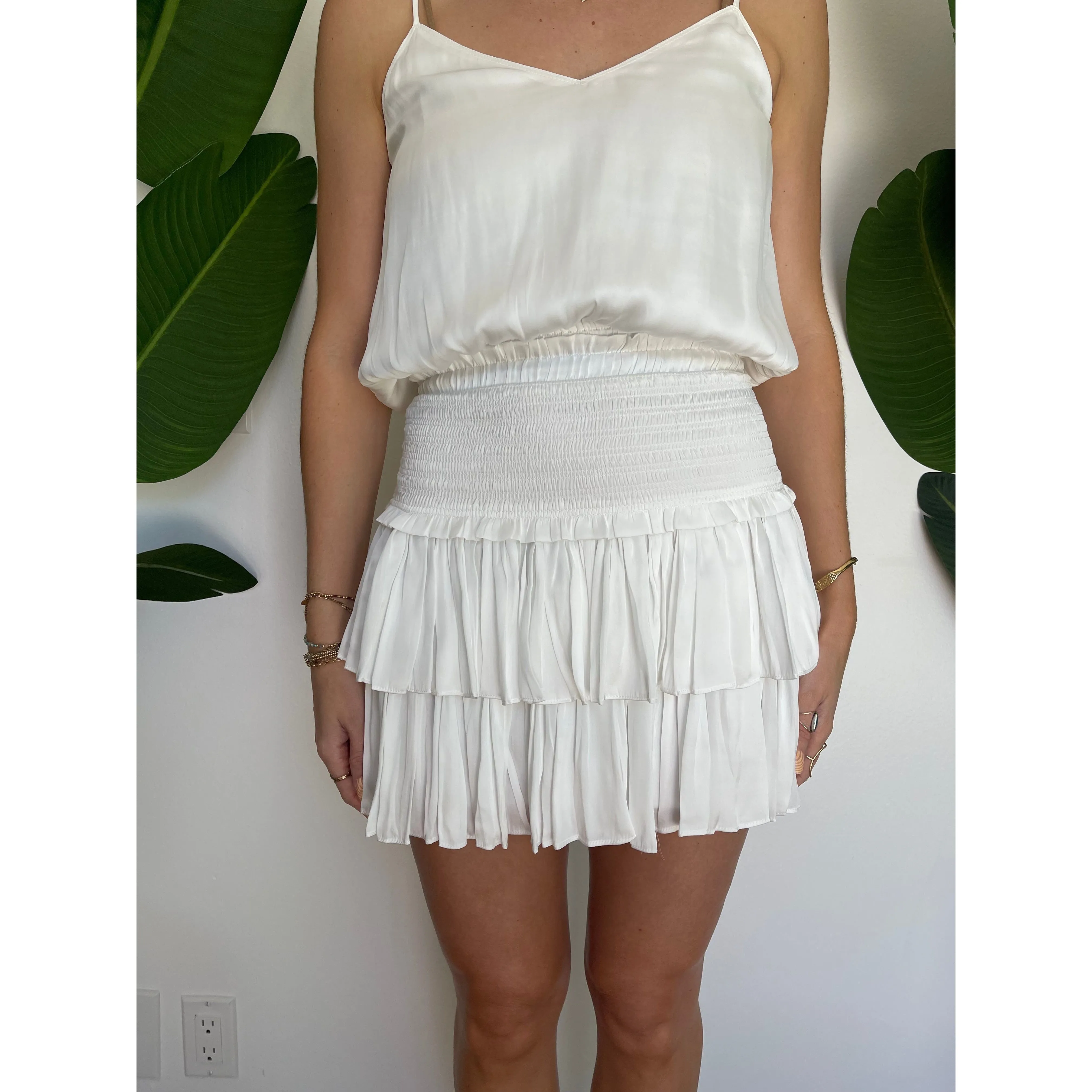 Reset Amore Ruffle Skirt White