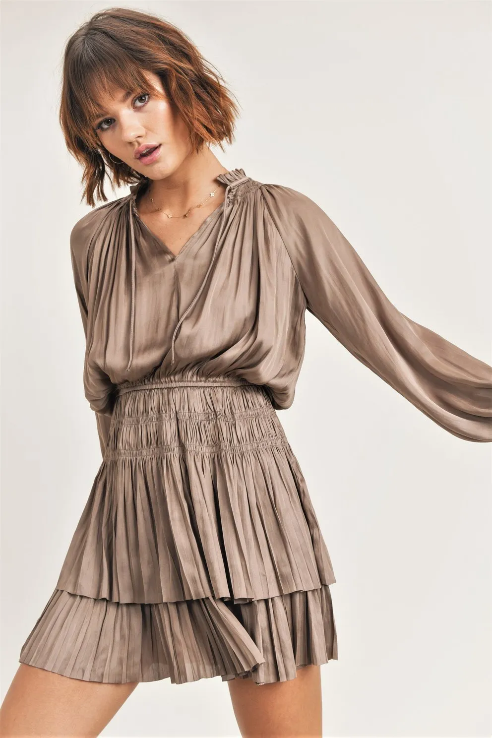 Reset by Jane Rust Ruffle Dress