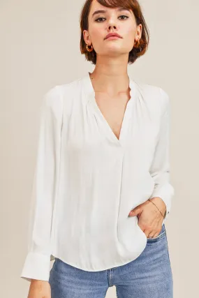 Reset By Jane Silky Fabric Long Sleeve Lindsey Blouse