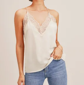 Reset by Jane Silky Lace Detail Cami  Devon Tank Top