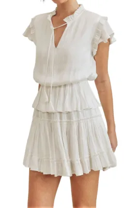 Reset By Jane S/S Ruffle Dress in White