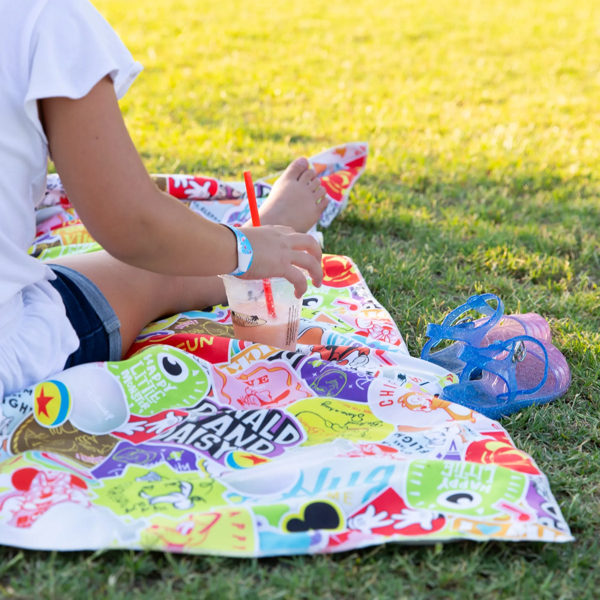 Reversible Roll & Go Blanket, Disney 100 Happy Faces