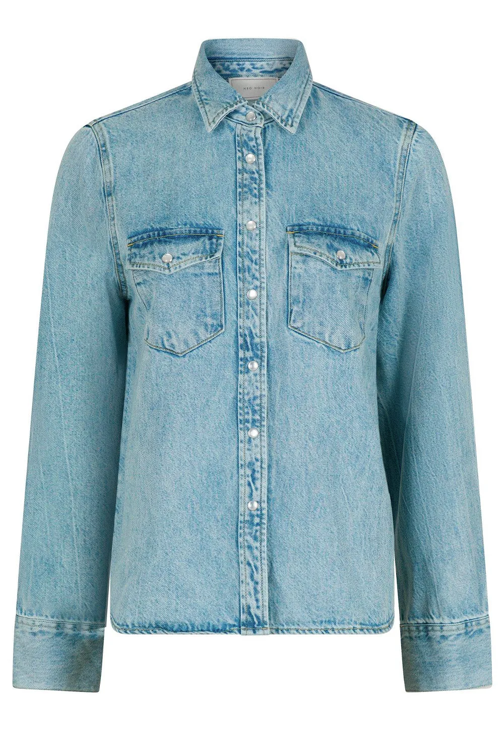 Roger Denim Shirt | Smoke Blue | Skjorte fra Neo Noir