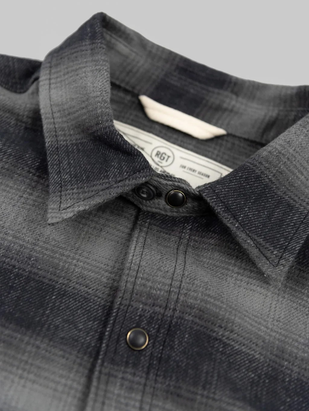 Rogue Territory BM Shirt Grey Brushed Plaid