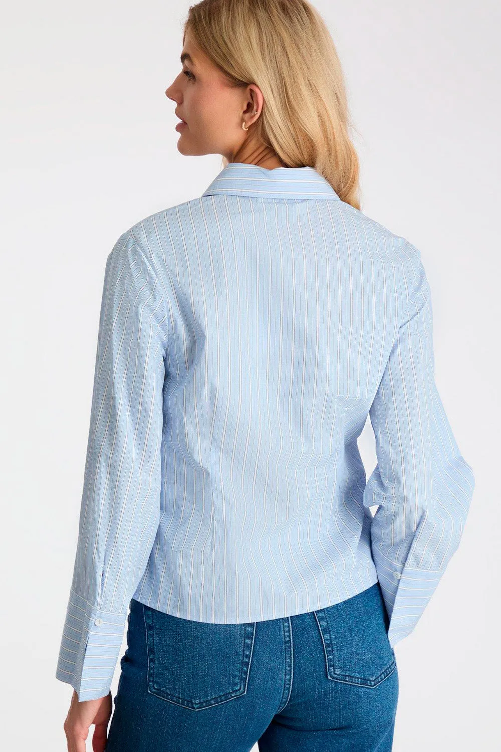 Rosa Stripe Shirt | Light Blue | Skjorte fra Neo Noir