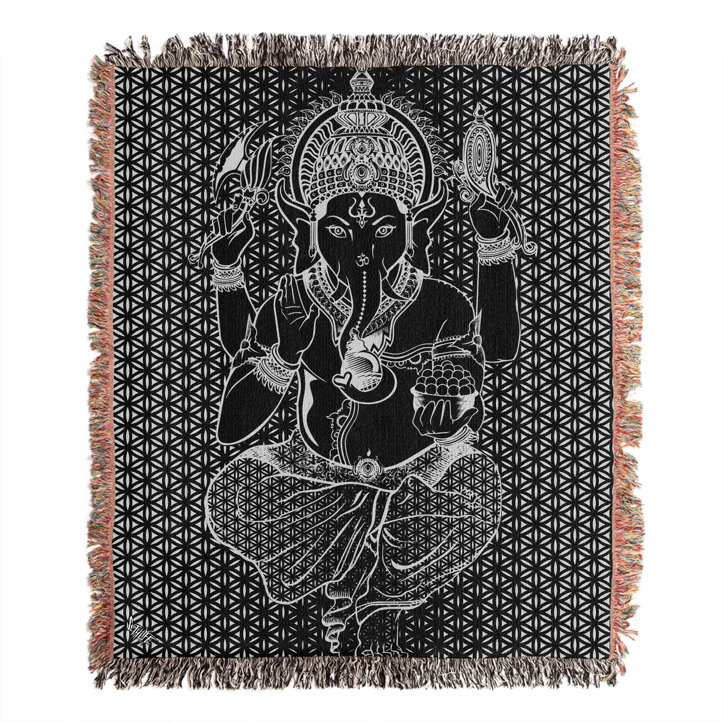 SACRED GANESHA WOVEN  BLANKET