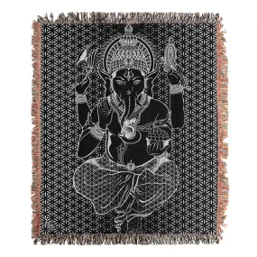 SACRED GANESHA WOVEN  BLANKET