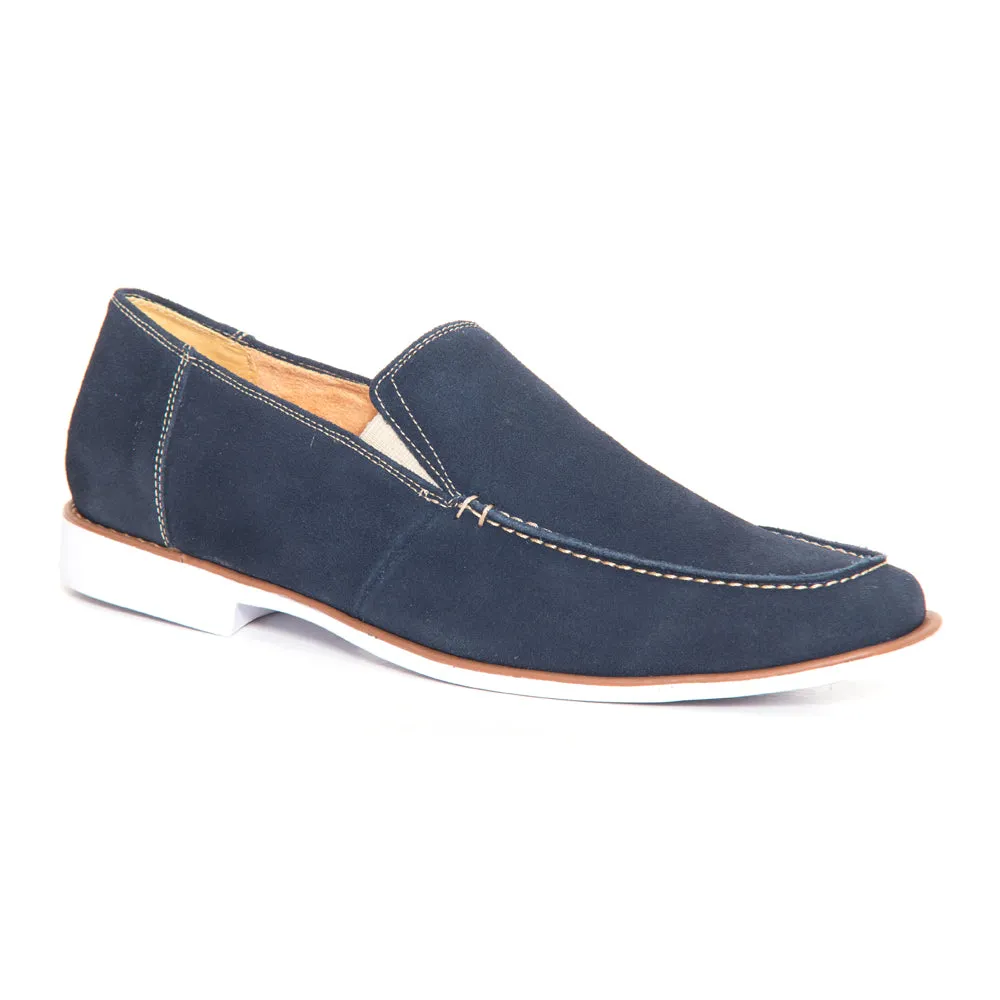 Sandro Moscoloni Men's Double Gore Moccasin Toe Slipon Kevin Navy