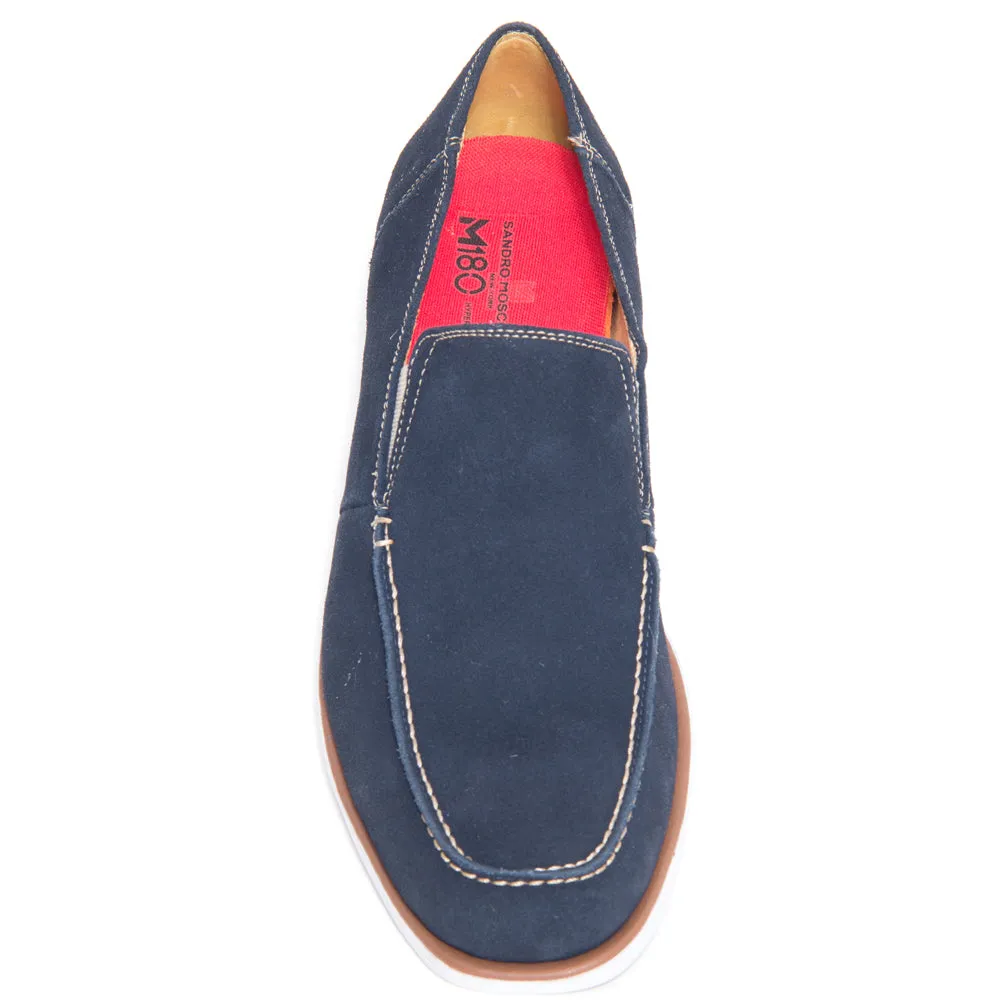 Sandro Moscoloni Men's Double Gore Moccasin Toe Slipon Kevin Navy