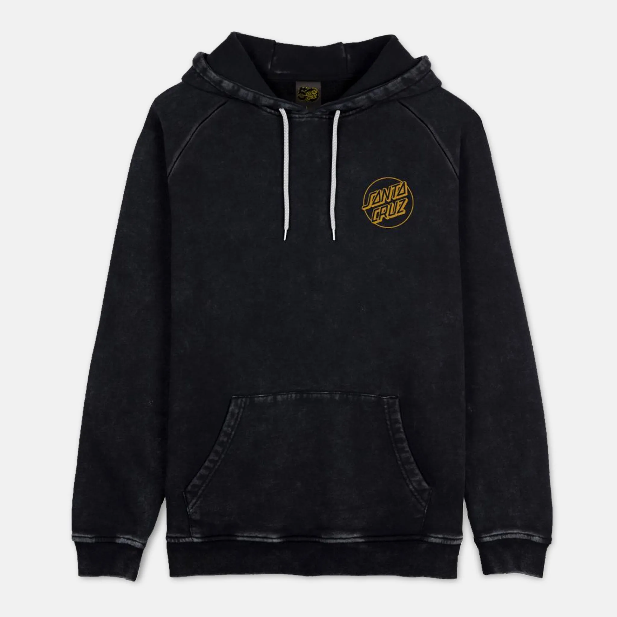 Santa Cruz - 50th Opus Dot Hooded Sweatshirt - Black Acid Wash