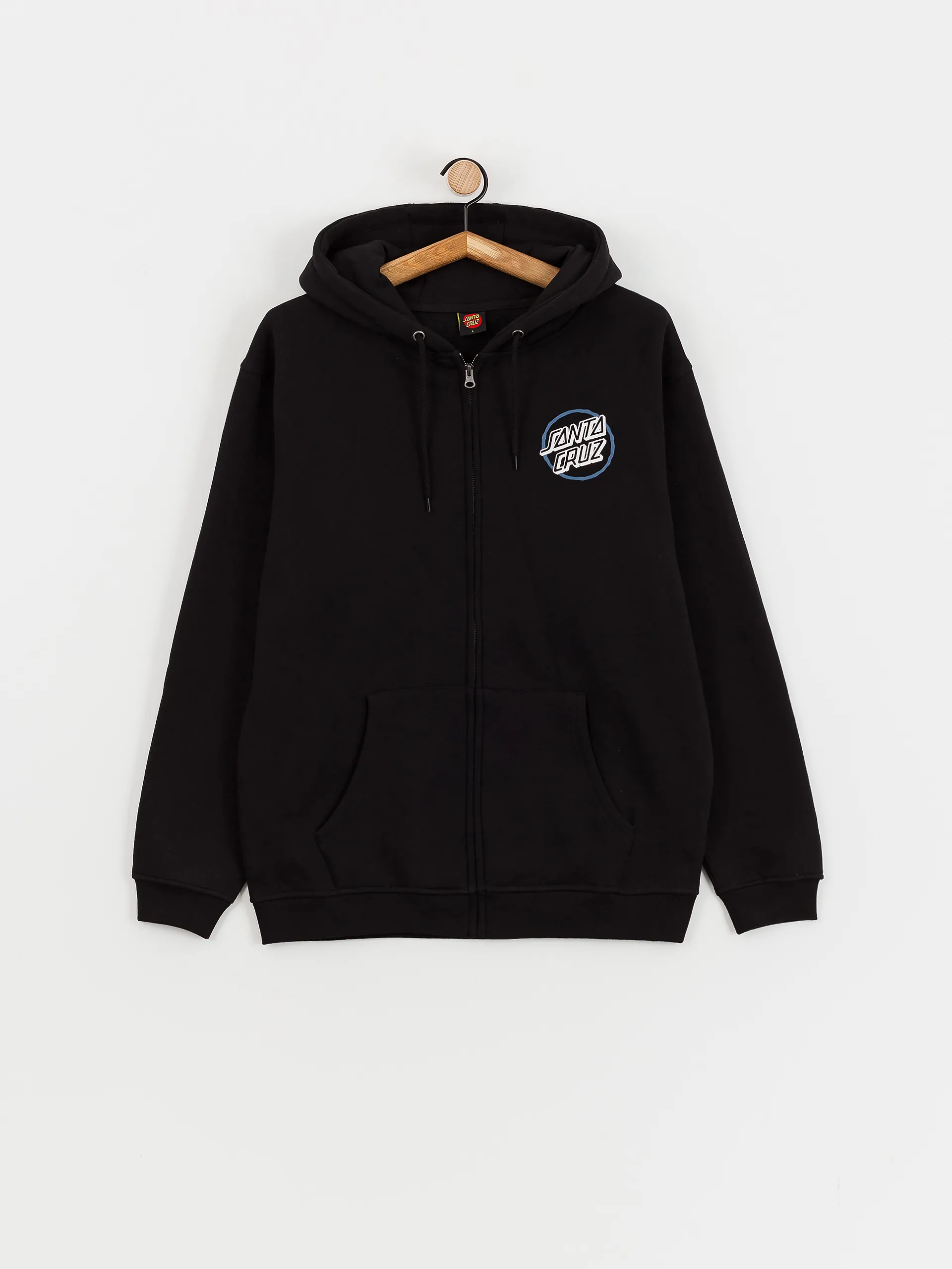 Santa Cruz Breaker Check Opus Dot Zip Sweatshirt (black)