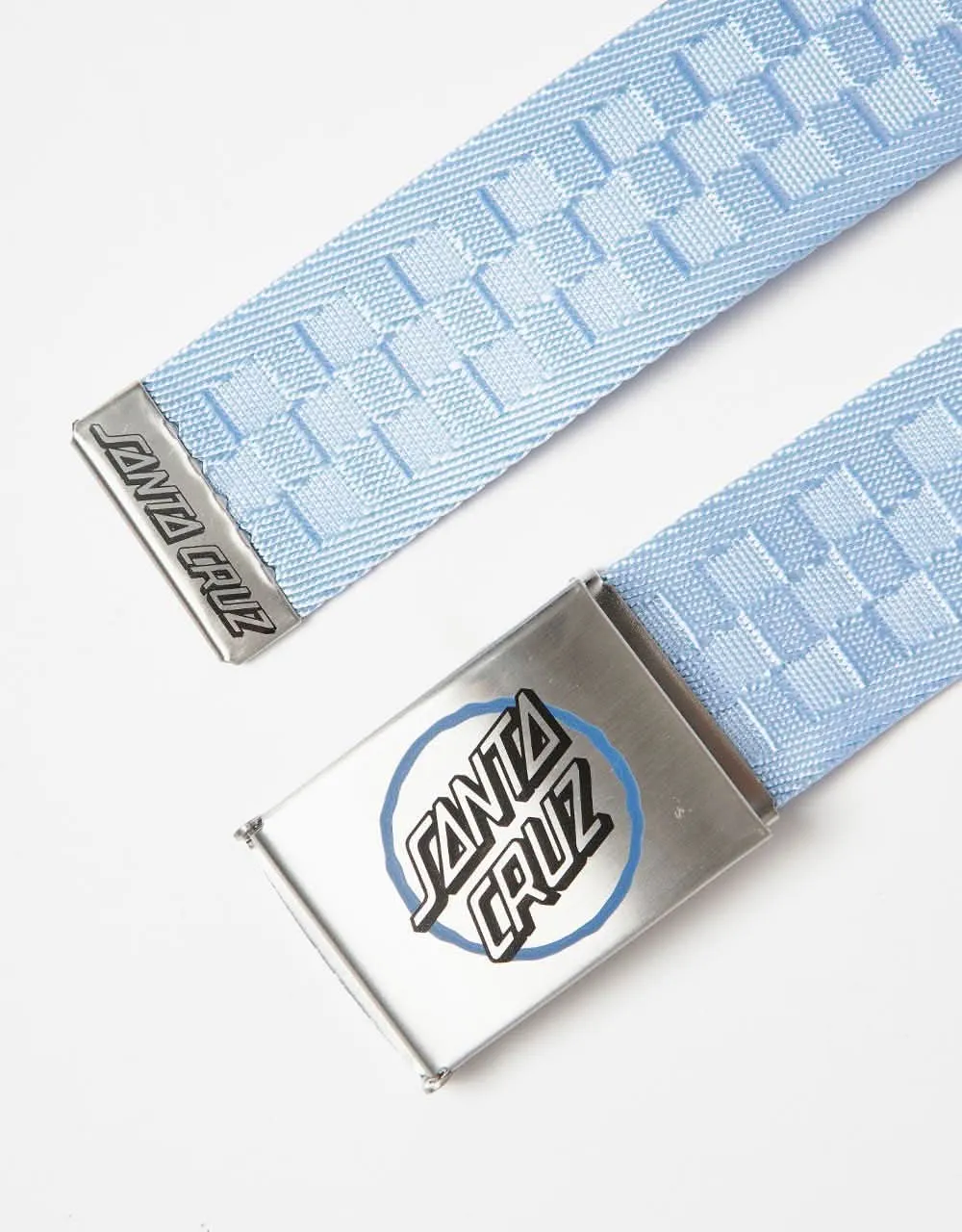 Santa Cruz Breaker Opus Dot Check Web Belt - Sky Blue