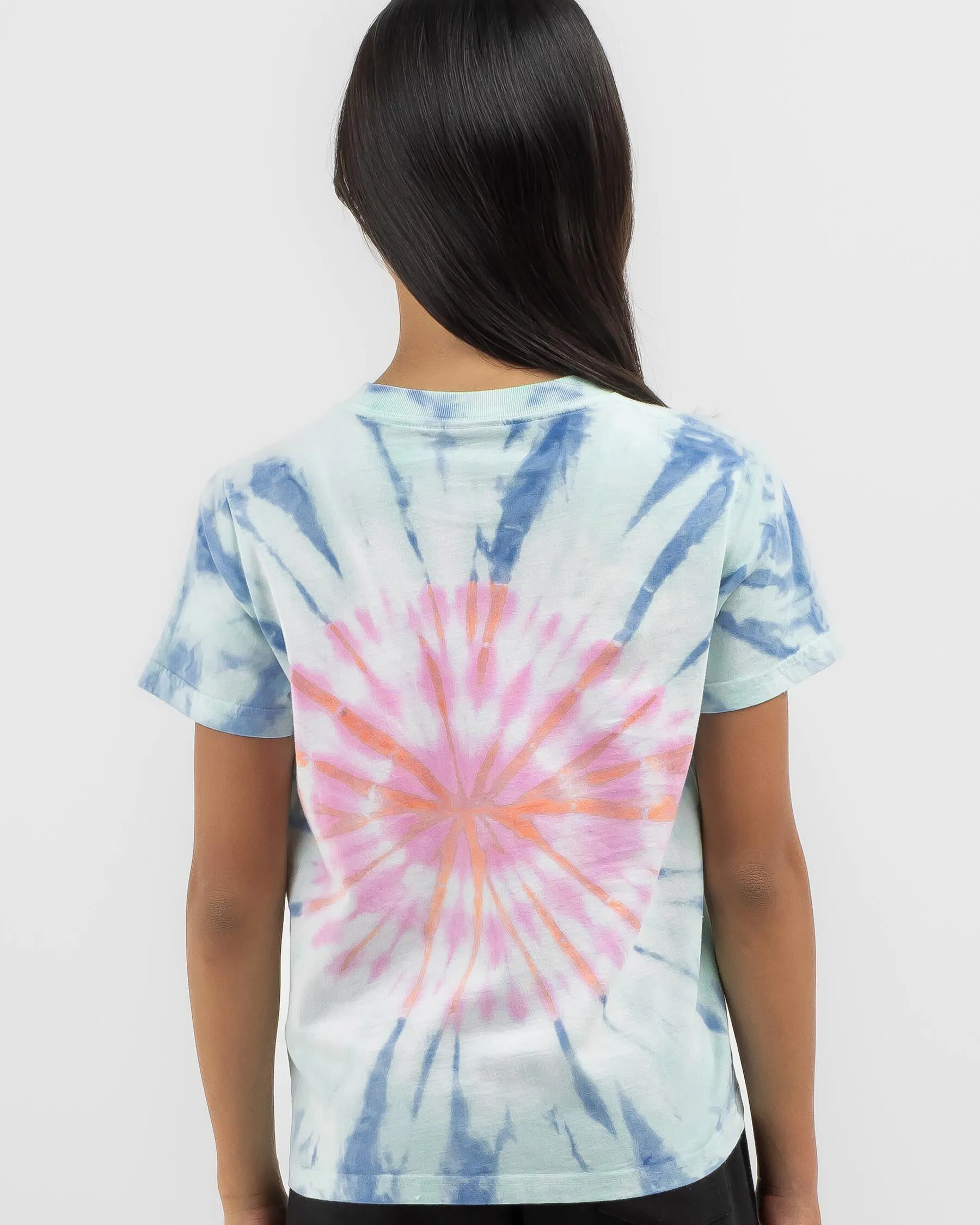 Santa Cruz Girls' Opus Dot Front Tie Dye T-shirt