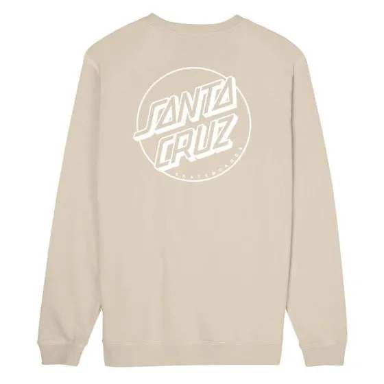 Santa Cruz Opus Dot Stripe Crew Jumper - Chalk