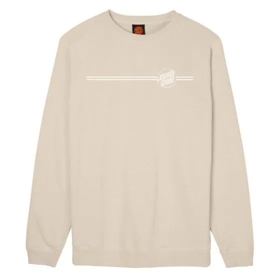 Santa Cruz Opus Dot Stripe Crew Jumper - Chalk