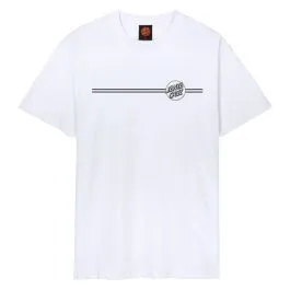 Santa Cruz Opus Dot Stripe Mens T-Shirt - White