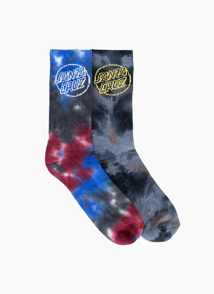 Santa Cruz Opus Dot Tie Dye Crew Sock - 2 Pack