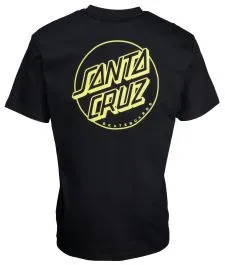 Santa Cruz 'Opus Dot' Stripe Tee - 'Black and Yellow'