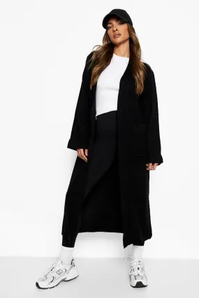 Shawl Collar Maxi Cardigan