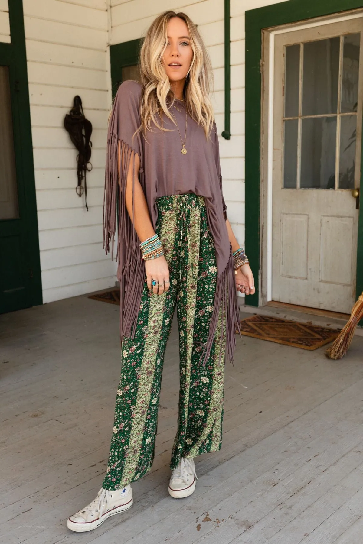 Showstopper Fringe Top - Mocha