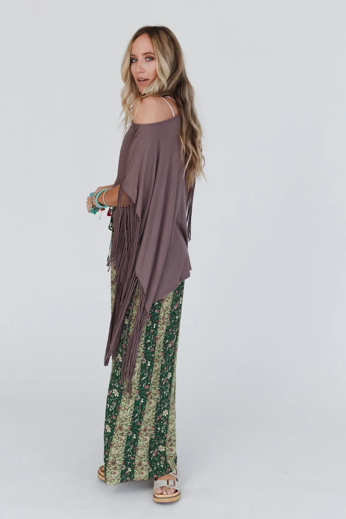 Showstopper Fringe Top - Mocha